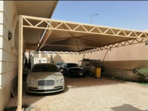 تصميم مظلات سيارات قماش حديثة بالرياض
